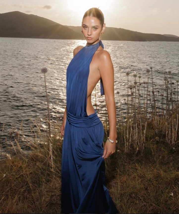 At First Sight Reef Backless Dress Blue Size 6,8