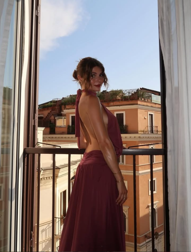 At First Sight Reef Backless Dress Plum Size 6,8