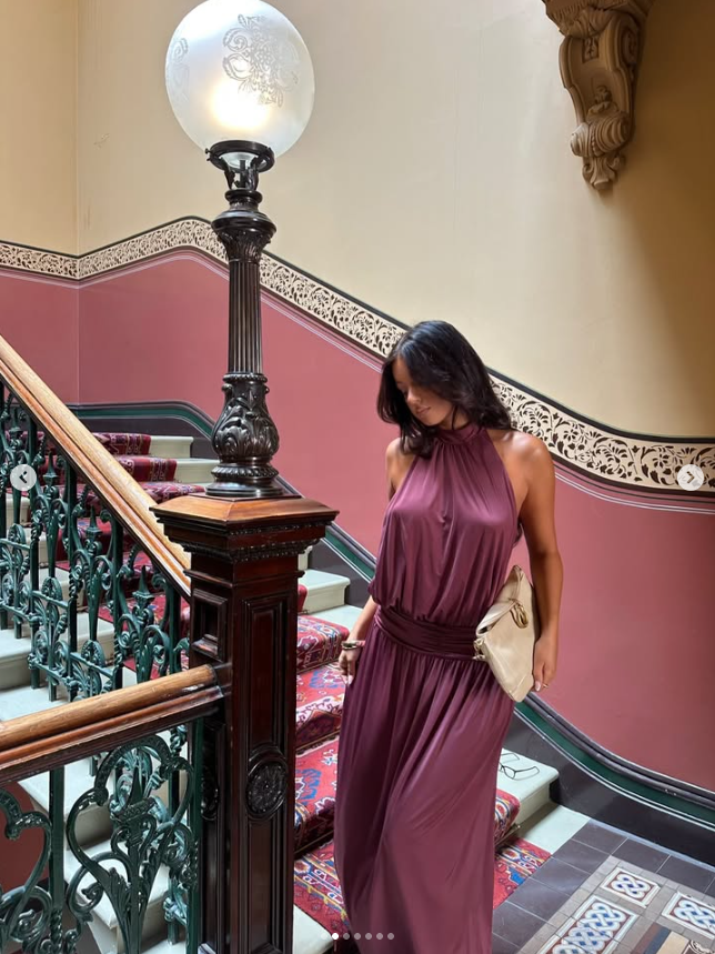 At First Sight Reef Backless Dress Plum Size 6,8