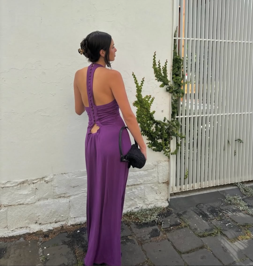 Solamusa Angelina Maxi Dress Uva Purple Size 8