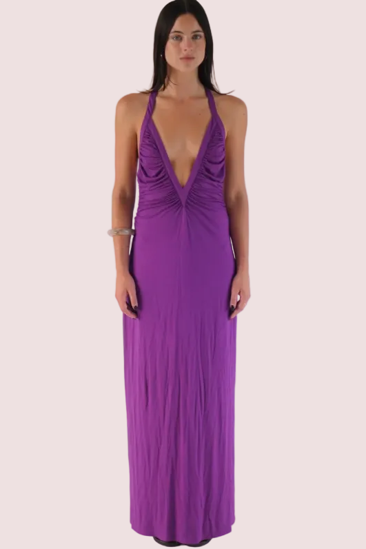 Solamusa Angelina Maxi Dress Uva Purple Size 8