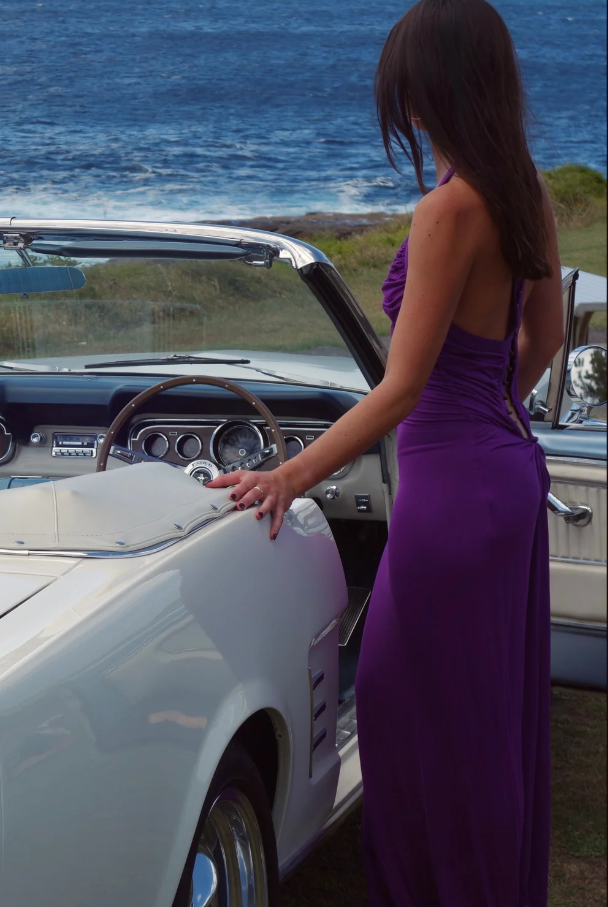 Solamusa Angelina Maxi Dress Uva Purple Size 8