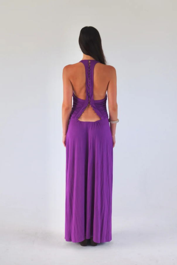 Solamusa Angelina Maxi Dress Uva Purple Size 8