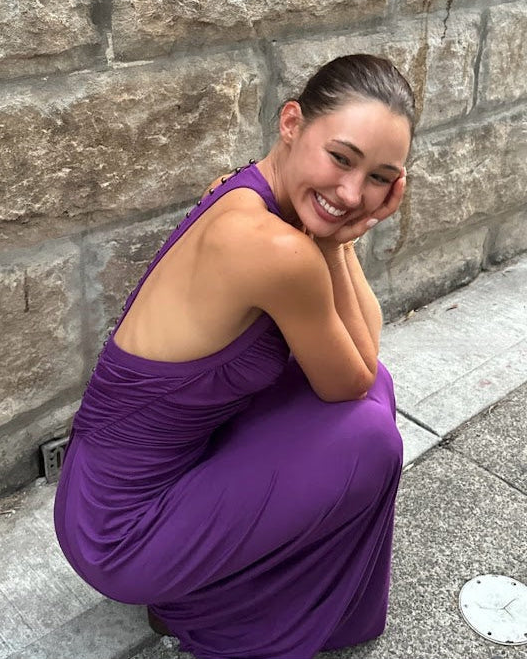 Solamusa Angelina Maxi Dress Uva Purple Size 8