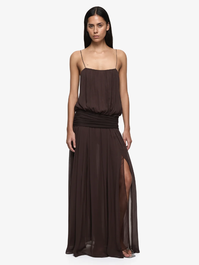 Bec and Bridge Camille Blouson Dress Brown Size 10
