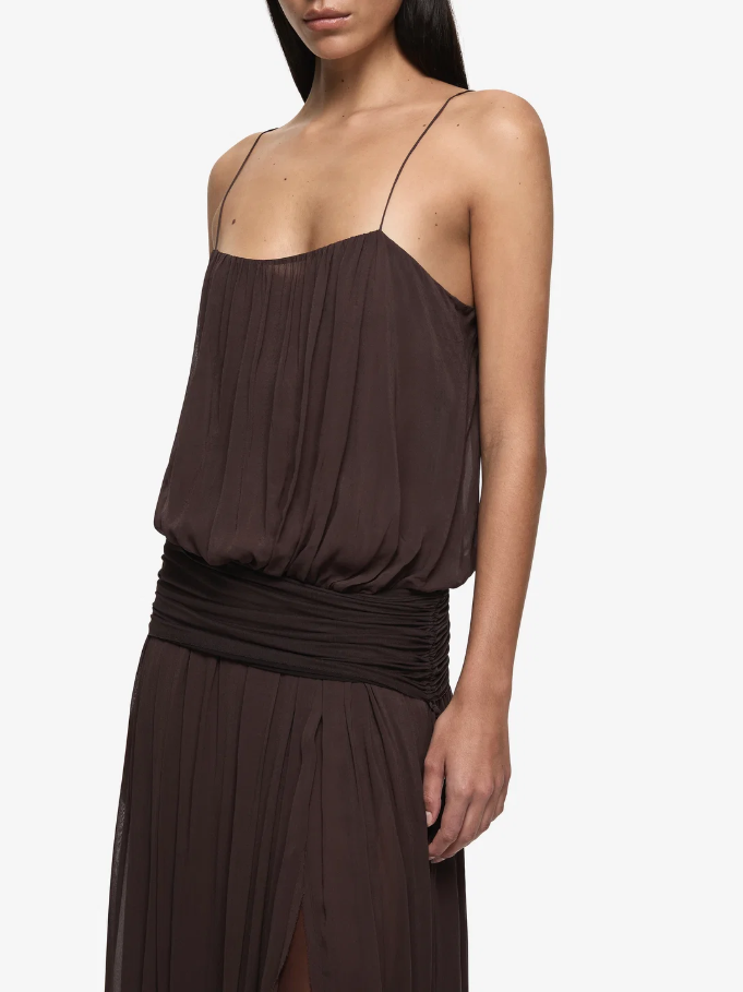 Bec and Bridge Camille Blouson Dress Brown Size 10