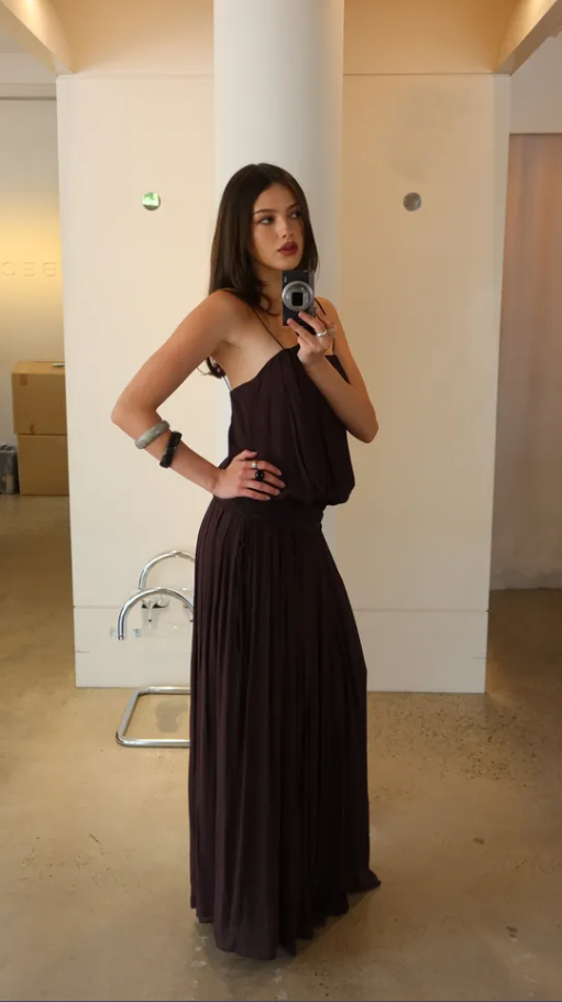 Bec and Bridge Camille Blouson Dress Brown Size 10