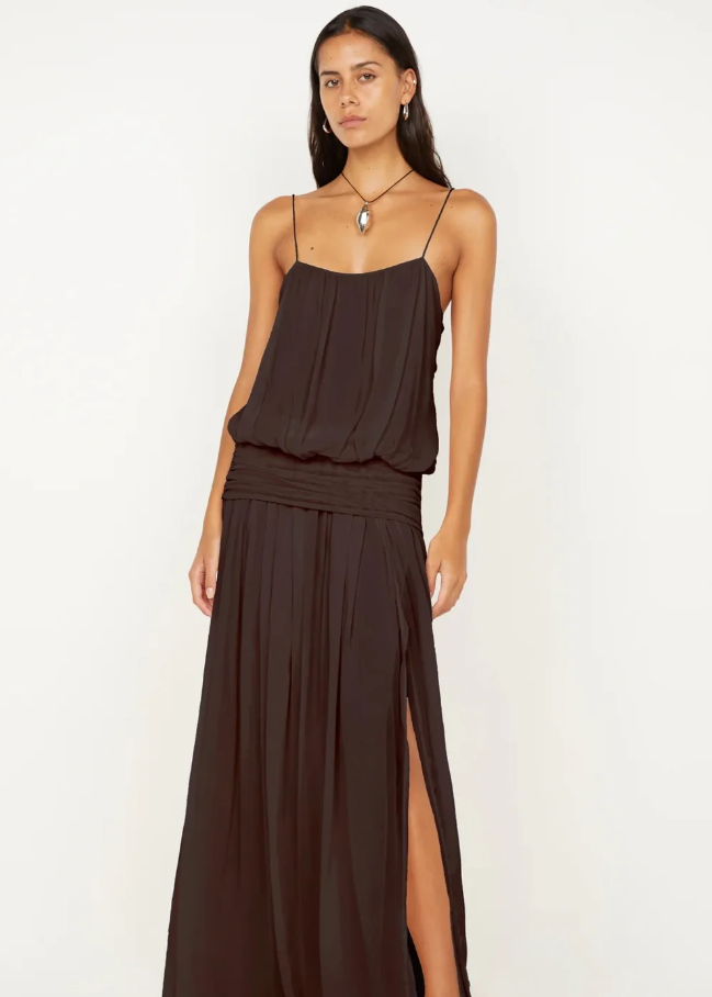 Bec and Bridge Camille Blouson Dress Brown Size 10
