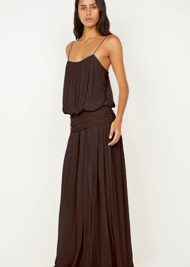 Bec and Bridge Camille Blouson Dress Brown Size 10
