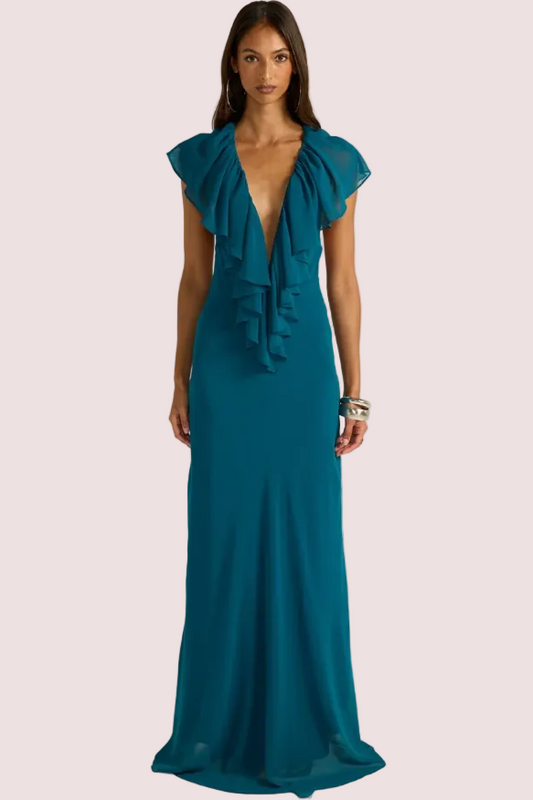 Ance Gria Clover Dress Teal Green Size 6