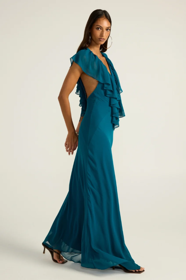 Ance Gria Clover Dress Teal Green Size 6