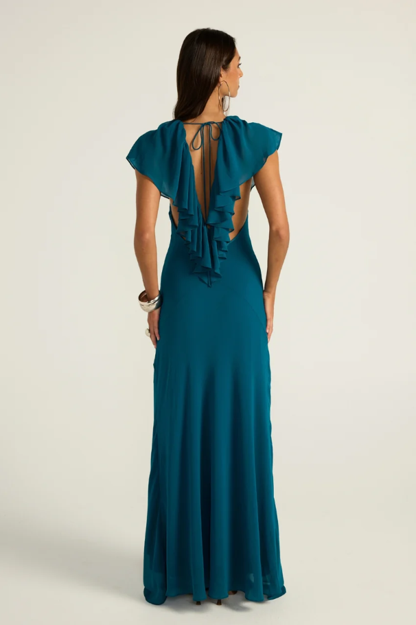 Ance Gria Clover Dress Teal Green Size 6