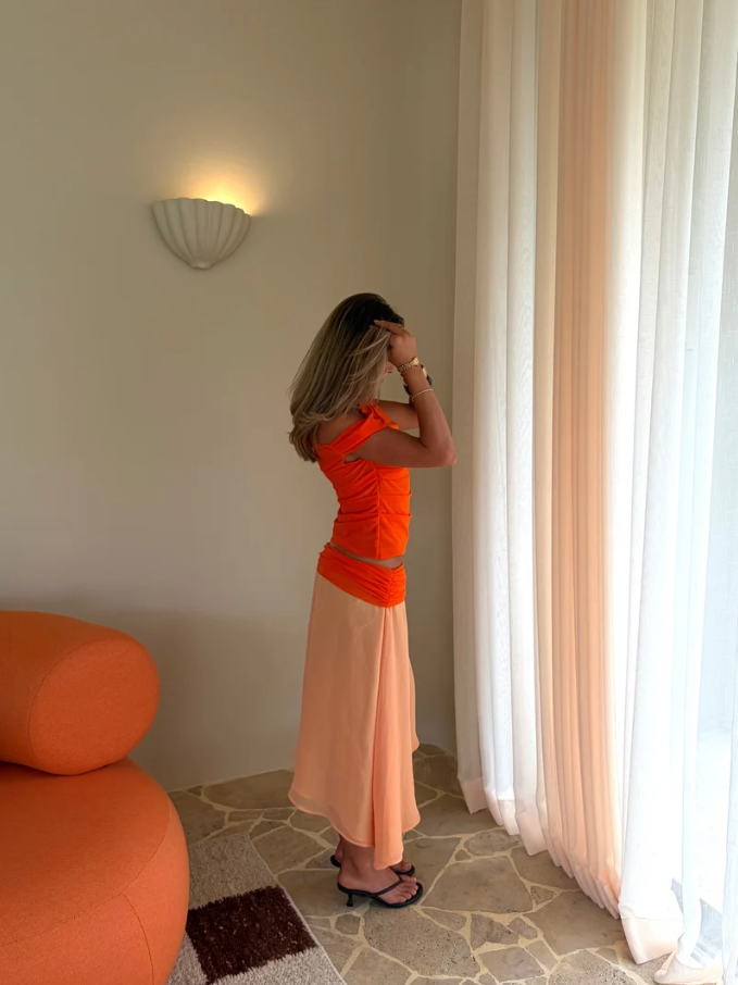 Desero Jacare Provence Top Skirt Set Size 8