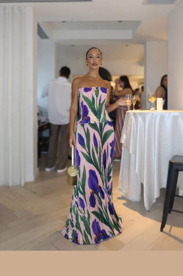 L'idee Maya Gown Iris Print Size 8,10