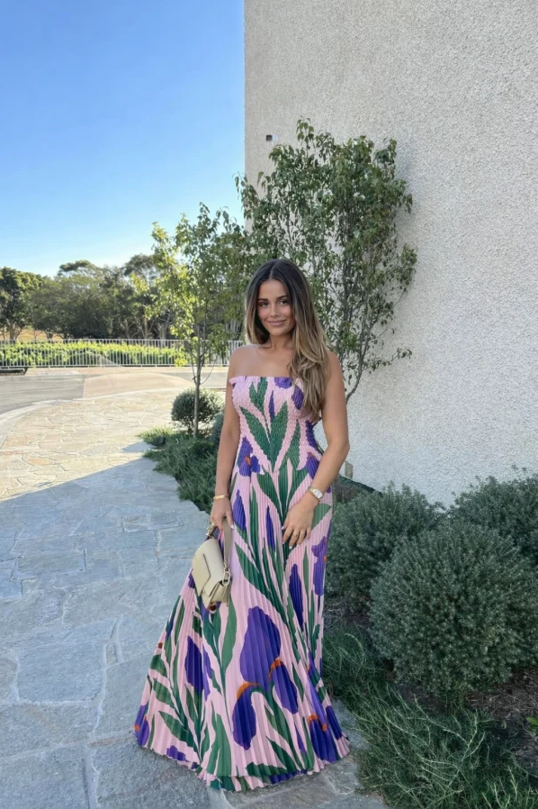 L'idee Maya Gown Iris Print Size 8,10