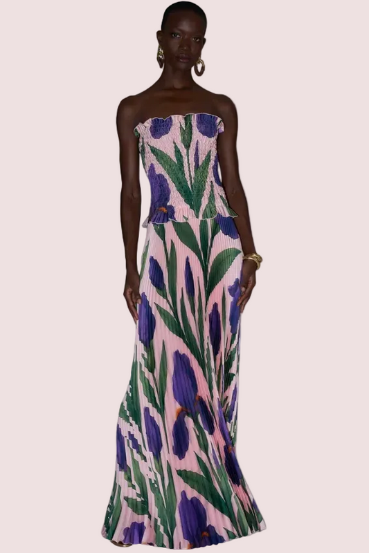 L'idee Maya Gown Iris Print Size 8,10