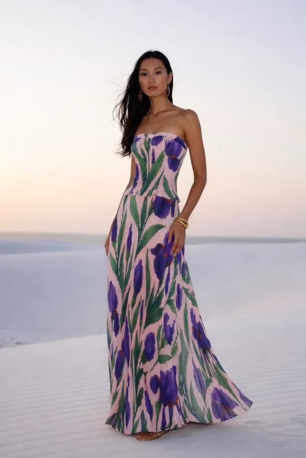 L'idee Maya Gown Iris Print Size 8,10