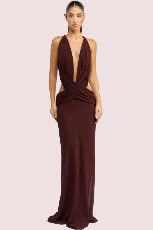 Mim and Bell Yvette Dress Brown Size 8