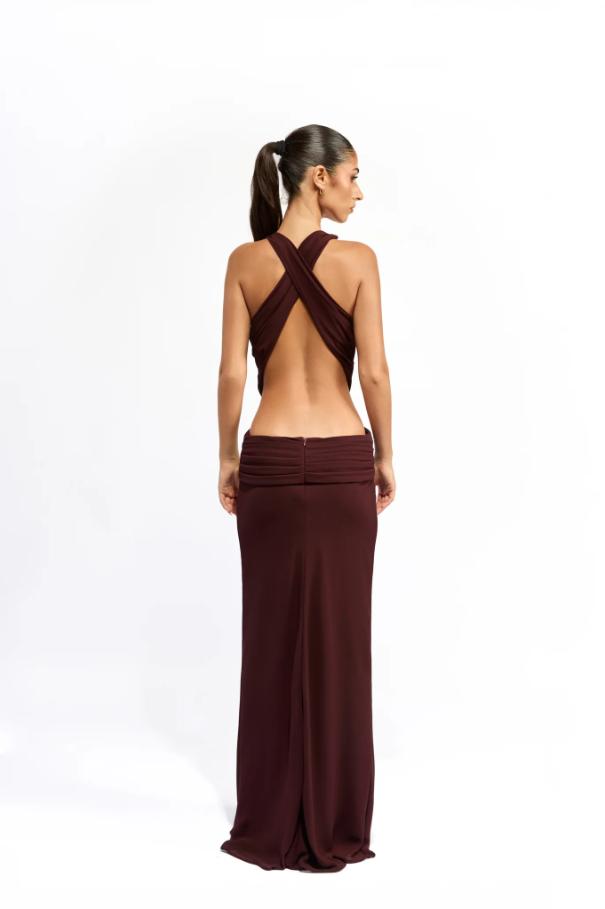 Mim and Bell Yvette Dress Brown Size 8
