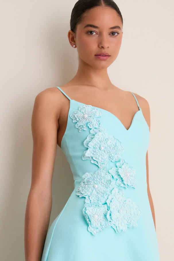 Elliatt Stell A Line Gown - Aqua Blue Size 10