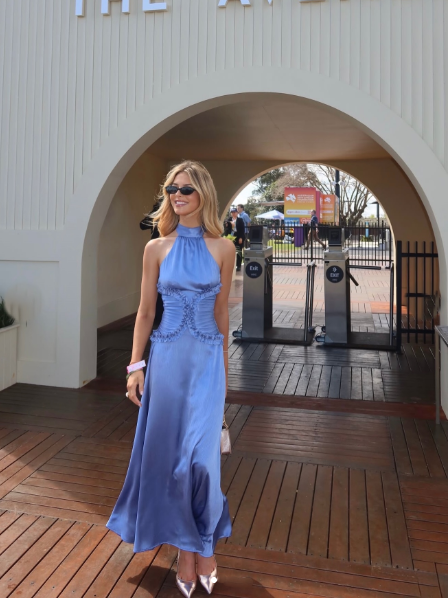 Elliatt Posela Halter Midi Blue Size 10,12,14