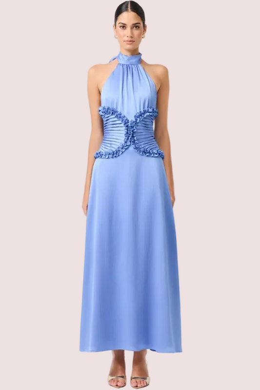 Elliatt Posela Halter Midi Blue Size 10,12,14