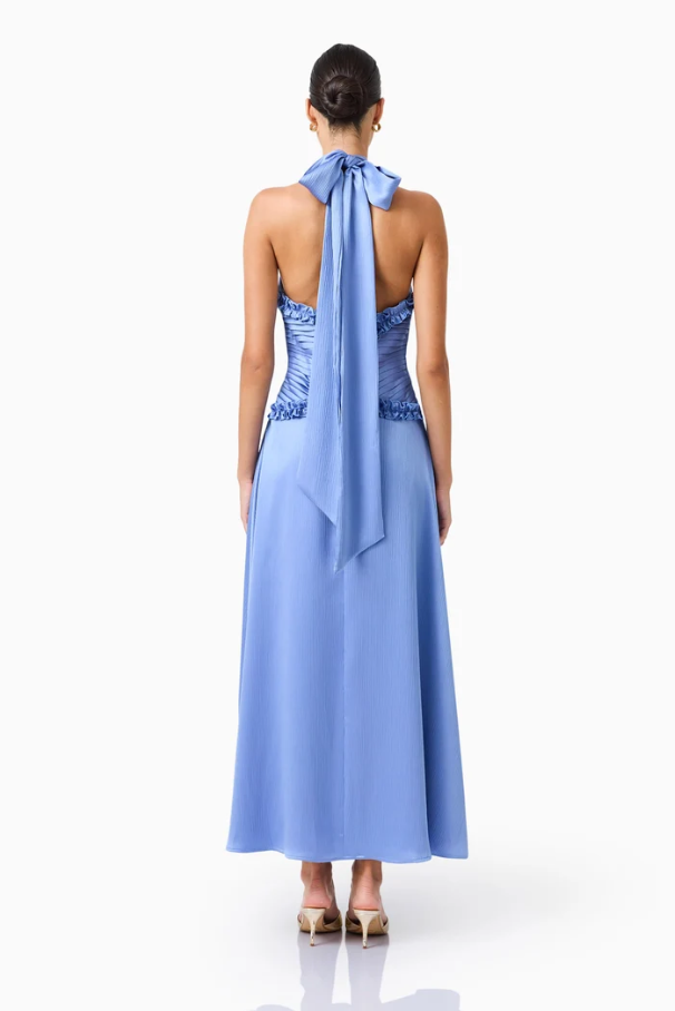Elliatt Posela Halter Midi Blue Size 10,12,14