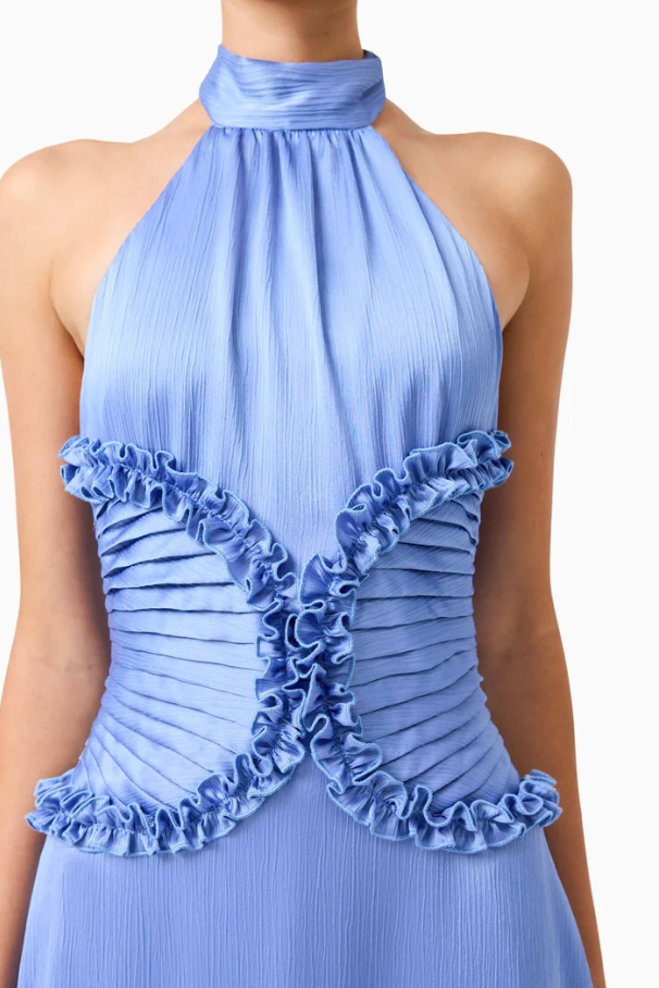 Elliatt Posela Halter Midi Blue Size 10,12,14