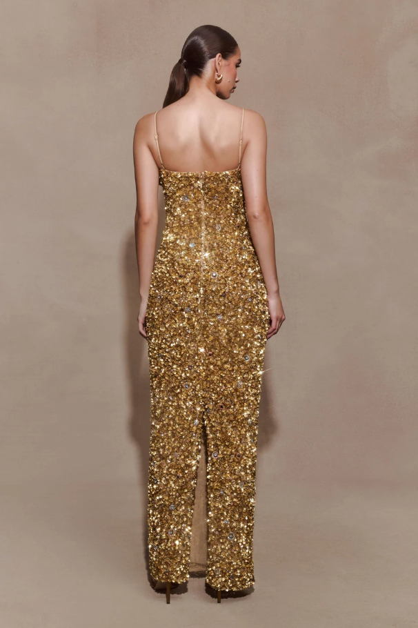 Meshki Porter Gold Dress Size 8
