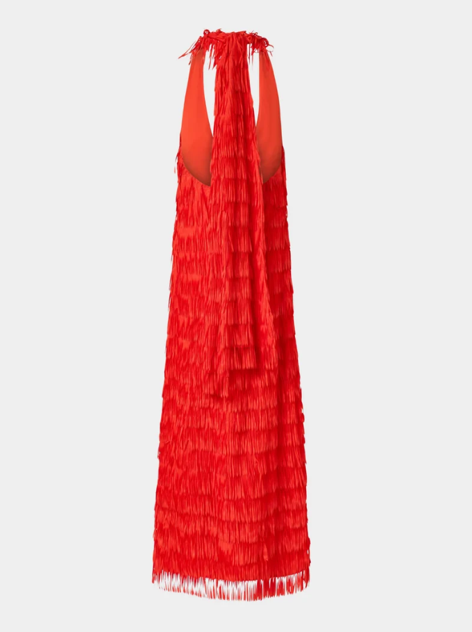 Roame Ischia Fringe Dress Red Size 8,10,12