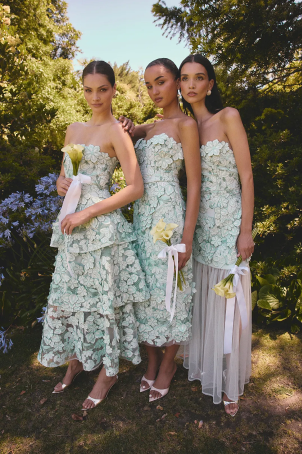Elliatt Roseate Tiered Maxi Dress in Mint Green Size 10