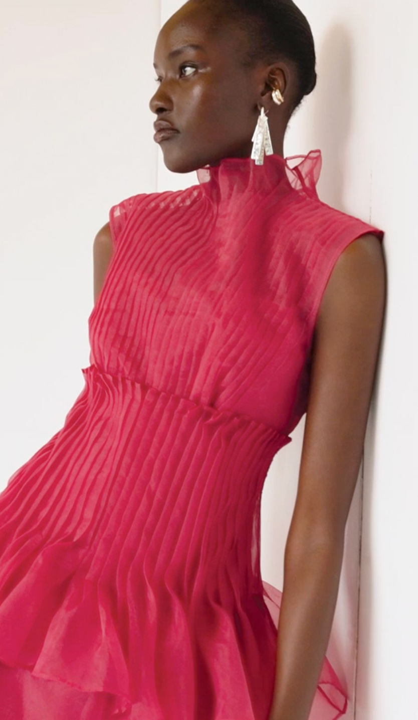 Aje Cosima Gown Cerise Size 10