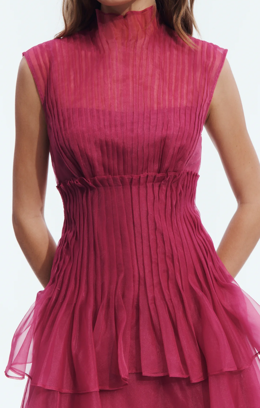 Aje Cosima Gown Cerise Size 10
