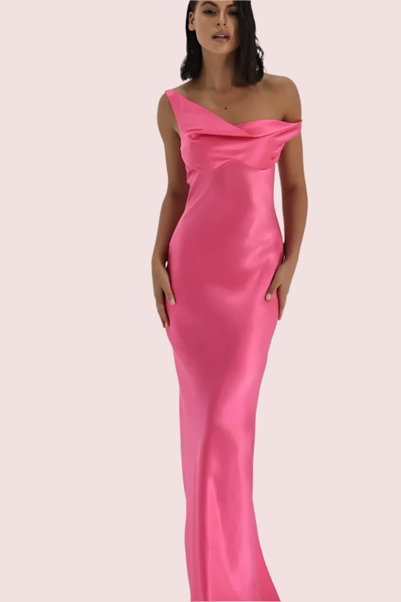 natalie rolt pink dress Hire Natalie Rolt Monika Gown Neon Pink Size 8 – lonedresshire