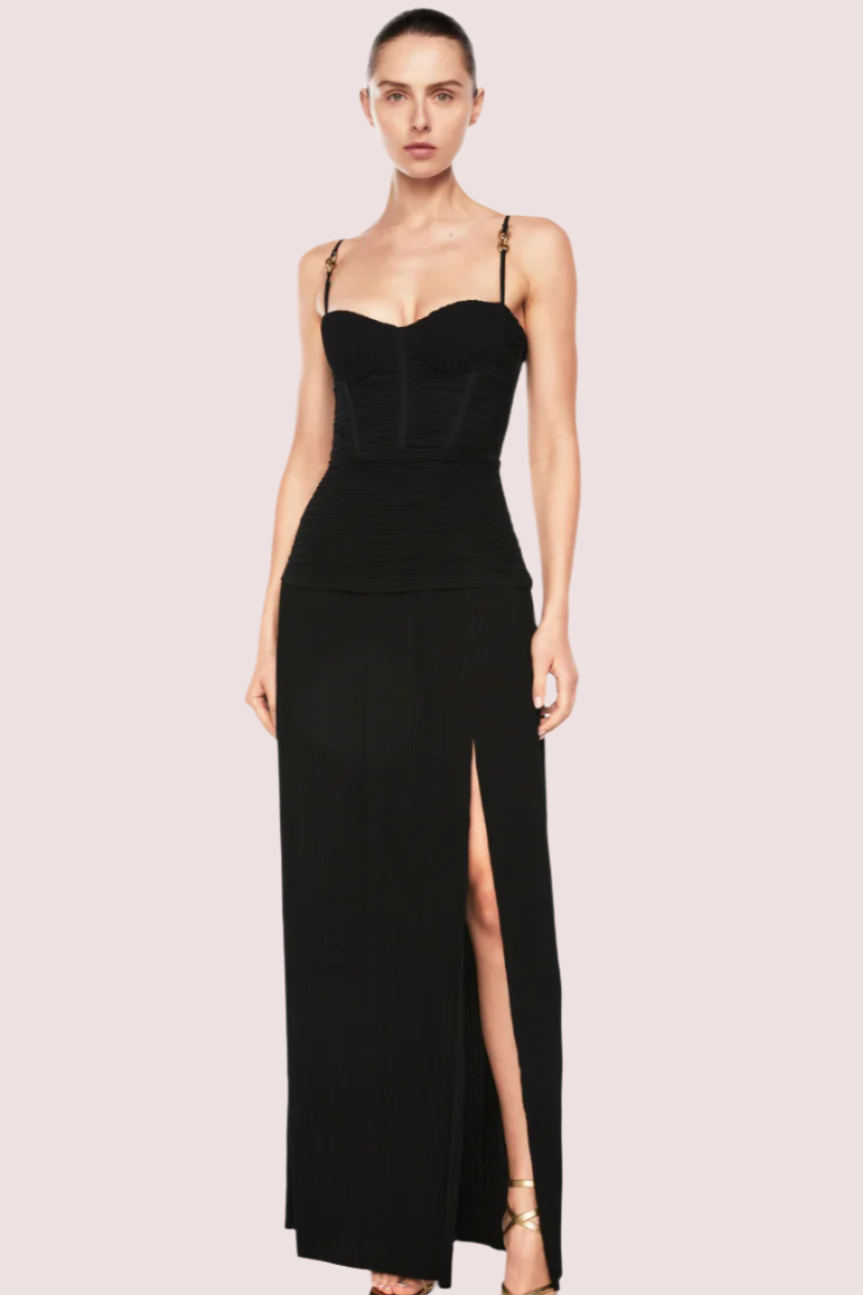 Hire Manning Cartell Double Time Pleat Dress Black Size 10 – lonedresshire