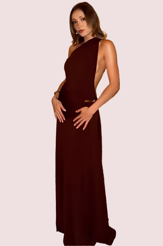 Ance Gria Gaia Gown Brown Size 8