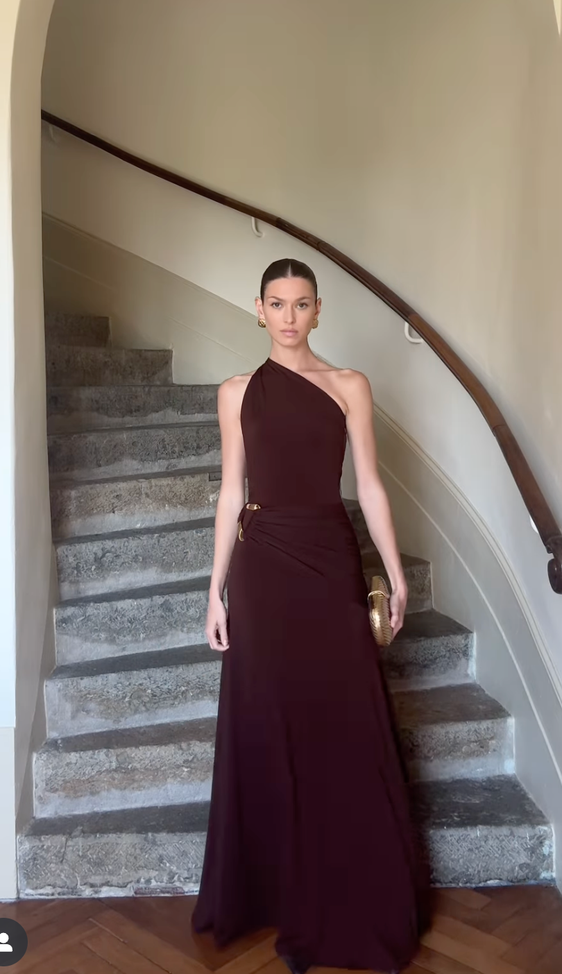 Ance Gria Gaia Gown Brown Size 8