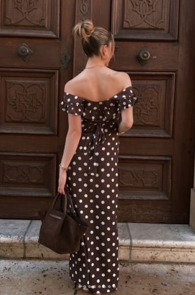 Design by Si Luna Dress - Brown/White Size XS/S, M/L