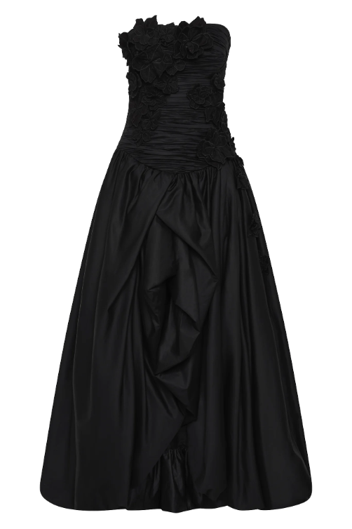 Aje Splendour Flower Gown Black Size 8