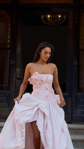 Aje Splendour Flower Gown Pink Size 10