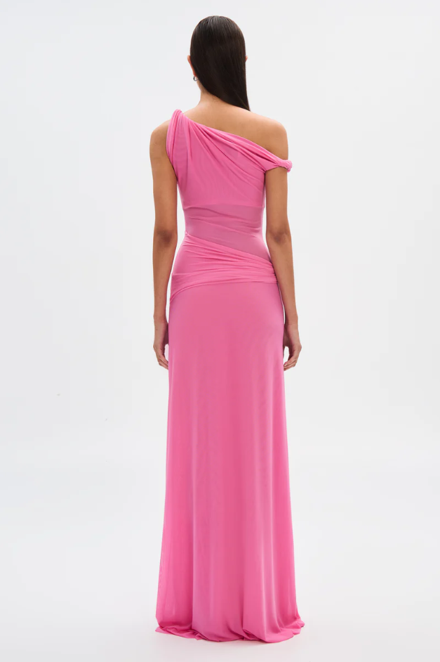Misha Sisal Mesh Dress - Orchid Pink Size 10