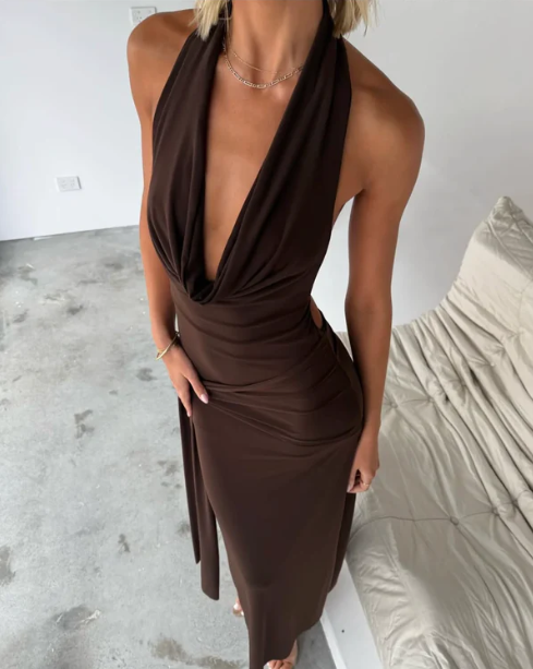 La Marie Nadia Gown Brown Size XS/S