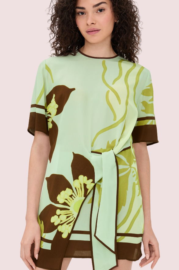 Sir the Label Amaia Mini Dress Floral Vine Size 10