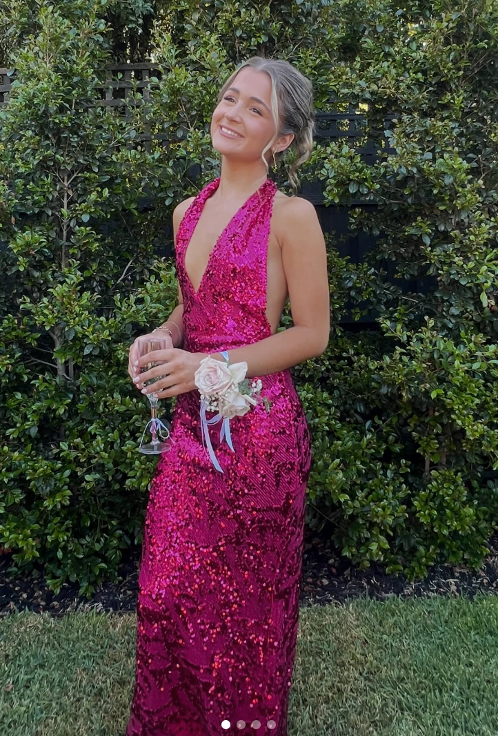 Fait Par Foutch Liana Gown Magenta Size 8