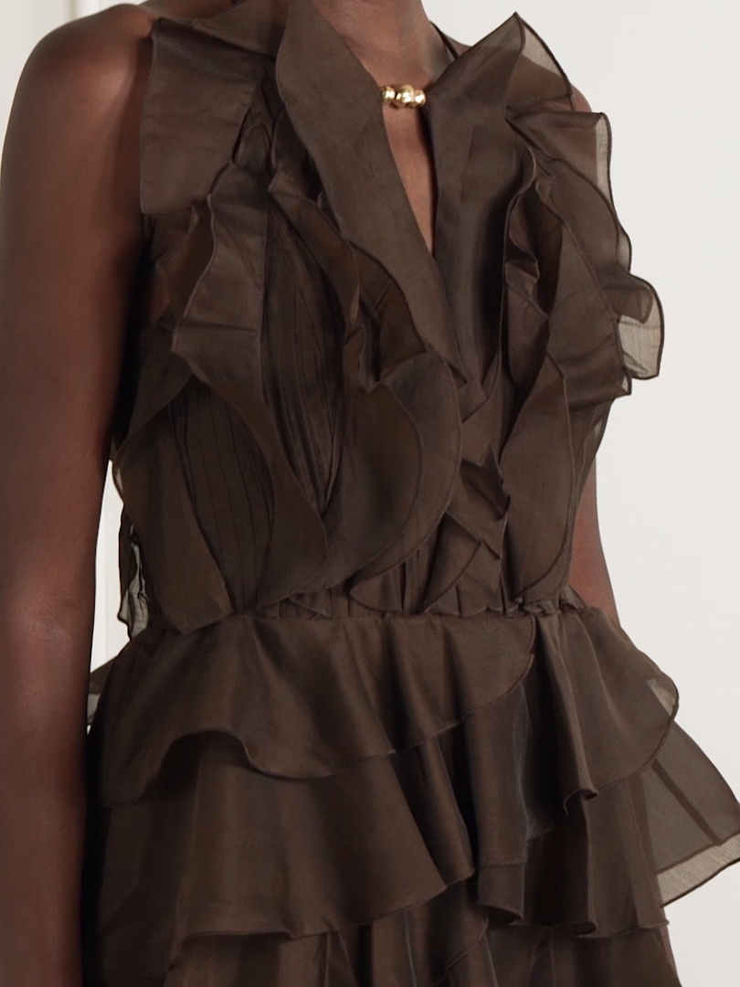 Aje Cleo Gown - Brown Size 10
