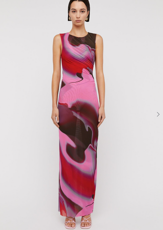Watercolour Dress Raspberry Size 6,8,10,12